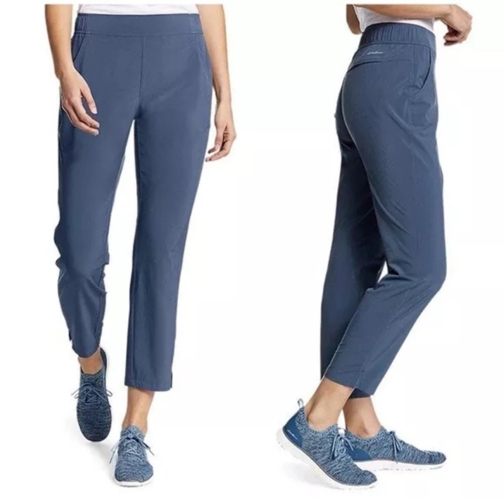 Eddie Bauer Women's Departure Ankle Pants Dusted Indigo